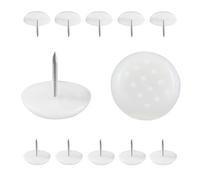 Qrity 16 Piezas Pies de Muebles de Plastico, Clavo de Almohadillas para Mueble, Protectores de Suelo, Almohadillas para Muebles, 20mm