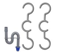 Qrity 2 Piezas Abrazadera en S para Tubería de Desagüe, Fijación para Tuberías, Accesorios de Fijación para Tuberías de Drenaje de 30-32 mm de Diámetro