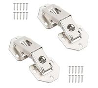 Qrity 2 Piezas Bisagras Para Muebles de Cocina, 90 Grado Bisagra Atornillable, con Tornillos, Bisagra para Puerta de Armario, Puerta de Madera