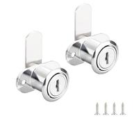 Qrity 2 Piezas Cerradura de Muebles, Cerradura de Seguridad con Llave, Cerradura para Buzón de Puerta Sencilla, para Muebles, Gabinete, Buzón