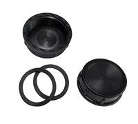 Qrity 2 Piezas de Fregadero de Cocina, Tapa Ciega para Tubería de Desagüe, Rosca Hembra, Tapa de Tubería de 39 mm, Negro
