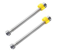 Qrity 2 Piezas G1/2" x G1/2" Manguera Trenzada de Acero Inoxidable Tubería de Plomería de Agua Flexible para Baño Grifos de Inodoro Fregadero de Cocina Mangueras de Entrada de Agua, 10cm