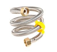 Qrity 2 Piezas G1/2" x G1/2" Manguera Trenzada de Acero Inoxidable Tubería de Plomería de Agua Flexible para Baño Grifos de Inodoro Fregadero de Cocina Mangueras de Entrada de Agua, 200cm