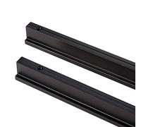 Qrity 2 Piezas Tiradores Manija de Armario Manija del Gabinete Distancia de Agujeros 480 mm (Longitud total 500 mm), Negro