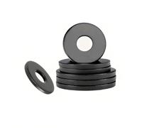 Qrity 20 Piezas Arandela Plana, M3mm x 7mm Arandelas de Sellado O Ring para Tornillos Tuercas y Varillas Roscadas, Negro
