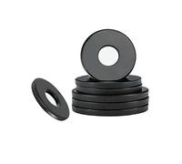 Qrity 20 Piezas Arandela Plana, M6mm x 12mm Arandelas de Sellado O Ring para Tornillos Tuercas y Varillas Roscadas, Negro