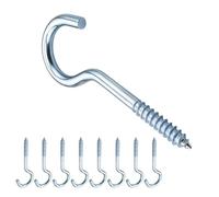 Qrity 20 Piezas Ganchos de Tornillo, 31,5mm Gancho Pared de Tornillo de Acero al Carbono, Hembrillas Abiertas Ganchos para Colgar Cosas en Interiores y Exteriores
