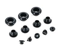 Qrity 20 Piezas Goma Ojal, Pasacables de Goma Electrico, Tapones de Goma, Anillo de Ojal para Proteger Cables, ID 4mm Montaje Diámetro 6mm