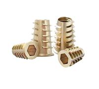 Qrity 20 Piezas Inserto Roscado Hexagonal Aleación de Zinc Tuerca, M5 x 10mm Uercas Hexagonales Atornillables Fijación, Tuerca de Inserción Roscada