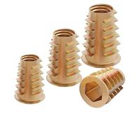 Qrity 20 Piezas Inserto Roscado Hexagonal Aleación de Zinc Tuerca, M6 x 10mm Uercas Hexagonales Atornillables Fijación, Tuerca de Inserción Roscada