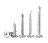 Qrity 20 Piezas M6 x 40 mm Tornillos Autorroscante de 304 Acero Inoxidable, Tornillos Phillips de Cabeza Plana para Madera y Mueble