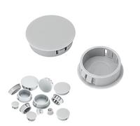 Qrity 20 Piezas Tapas de Plástico 10mm, Tornillos Embellecedor Cubre, Gris, Tapones Ciegos, Tapones para Agujeros de Perforación para Muebles
