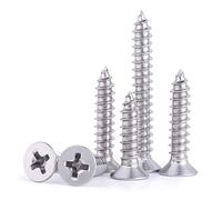 Qrity 20 Piezas Tornillo de Cabeza Avellanada para Madera Acero Inoxidable Tornillos Cruzados de Cabeza Plana M5x70 mm