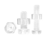 Qrity 20 Piezas Tornillo y Tuerca Kit, M6x12mm Tornillos de Cabeza Redonda en Cruz, M6 Tuercas Hexagonales, Tornillos y Tuercas de Acrílico Transparente