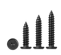 Qrity 20 Piezas Tornillos Autorroscantes de Cabeza Plana M6x60mm Tornillos con Hexágono Interio, Tornillos Autorroscantes Hexagonales, Negros