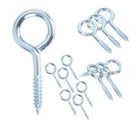 Qrity 20 Piezas Tornillos de Ojal 23mm, Tornillo Ocular, Tornillo Autopropulsado, Gancho de Techo, Tornillo de Apriete, Tornillo Anular, Gancho de Techo