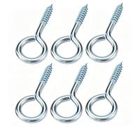 Qrity 20 Piezas Tornillos de Ojal 35mm, Tornillo Ocular, Tornillo Autopropulsado, Gancho de Techo, Tornillo de Apriete, Tornillo Anular, Gancho de Techo