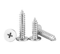 Qrity 20 Piezas Tornillos Phillips de Cabeza Plana, Tornillos de Cabeza Redonda Ultrafina, para Muebles de Madera de Plástico, M2x8mm