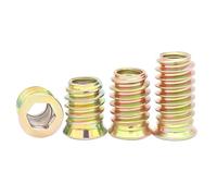 Qrity 20 Piezas Tuerca Hexagonal, Tuerca Manguito Hexagonal, Tuercas de Inserción Roscadas, M4x12mm Insertos Roscados, Tuerca de Inserción