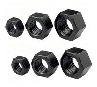 Qrity 20 Piezas Tuerca Hexagonales M6, Negro Tuercas de Seguridad Hexagonales, Tuercas con Cabeza Hexagonal, para Aplicaciones Domésticas, Comerciales, de Automoción e Industriales
