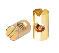 Qrity 20 piezas Tuercas de Muebles de Barril, Tuerca Cilíndrica de Acero al Carbono, Tuercas de Barril para Conexión de Muebles, M6 x 10mm