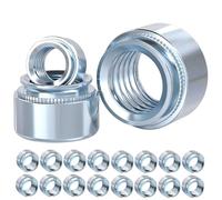 Qrity 20 Piezas Tuercas de Remache de Presión, M5-2mm Tuerca Remachadora a Presión para Chapas, de Acero al Carbono
