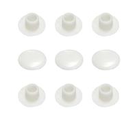 Qrity 25 Piezas 6 mm Tapones para Agujeros, Tapones para Agujeros de Plástico, Tapones Ciegos, Tapón de Agujero Blanco, Tapas para Agujeros
