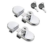 Qrity 2x Cerradura de Gabinete de Vidrio Cerradura de Gabinete de Vino, Sin Taladro, para Vidrio de 5 a 8 mm de Espesor, Vitrina, Exhibición de Centro Comercial, Gabinete de Vino, Puerta de Joyería