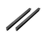Qrity 2x Manillas Tiradores Manija de Armario Manija del Gabinete Distancia de Agujeros 288mm (Longitud total 298mm), Negro