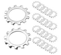 Qrity 30 Piezas Arandelas de Seguridad Dentadas, Arandelas Dentadas Externas, Acero Inoxidable de Arandelas, Arandelas de Bloqueo de Dentadas, M5 Arandelas