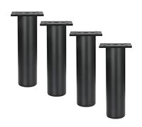 Qrity 4 Piezas Patas de Muebles Armario de Aleación de Aluminio Patas de Cocina Sofá Mesa de Metal 250mm,Negro