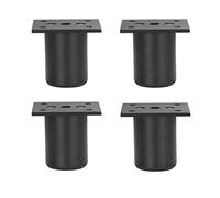 Qrity 4 Piezas Patas de Muebles Armario de Aleación de Aluminio Patas de Cocina Sofá Mesa de Metal 50mm,Negro