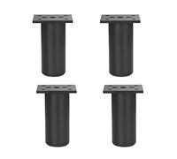 Qrity 4 Piezas Patas de Muebles Armario de Aleación de Aluminio Patas de Cocina Sofá Mesa de Metal 80mm,Negro