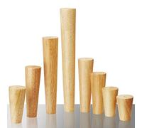 Qrity 4 Piezas Patas para Muebles Madera, Pies de Madera para Muebles con Placas de Montaje y Tornillos, 30CM