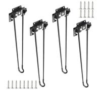 Qrity 4X Patas de Mesa Plegables de 43 cm para Mesa de Camping Plegable de Bricolaje portátil, Mesa de Ordenador portátil para cocinar al Aire Libre
