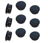 Qrity 5 Piezas Tapas de Plástico 50mm, Tapas para Agujeros, Tornillos Embellecedor Cubre, Negro, Tapones Ciegos, Tapones para Agujeros de Perforación para Muebles, Paredes, Armarios