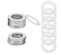 Qrity 50 Piezas Arandelas Planas de Acero Inoxidable 304, M8 Arandelas Planas, Arandela de Reparación Plana, para Tornillos, Tuercas y Roscas, 8x13x0,3mm