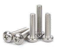 Qrity 50 Unidades Tornillos Torx, Tornillos Torx de Cabeza Redonda, M3 x 20mm, Rosca Completa, Tornillos de Máquina de Acero Inoxidable, Tornillos de Máquina Torx de Cabeza Redonda
