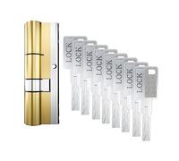 Qrity Cerradura de Cilindro de Seguridad, Cerradura de Llave/Cilindro de 35/35(70mm), Cilindro de Cerradura de Puerta Grado C, Antirrobo, Anti - Aprovechamiento y Anticolisión