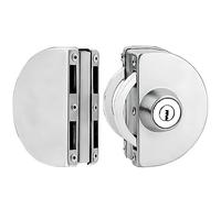 Qrity Cerradura de Puerta de Vidrio, Cerradura de Seguridad Antirrobo de Puerta de Vidrio de Acero Inoxidable de 10~12 mm con Llaves para Oficina, Hogar, Baño