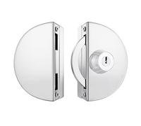 Qrity Cerradura de Puerta de Vidrio, Cerradura de Seguridad Antirrobo de Puerta de Vidrio de Acero Inoxidable de 10~12 mm con Llaves, sin Antibloqueo para Oficina, Hogar, Baño