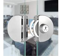 Qrity Cerradura para Puerta de Cristal, Cerradura de Seguridad Antirrobo de La Puerta de Cristal del Acero Inoxidable 10~12mm con Las Llaves Abra/Cierre el Uso Casero del Cuarto