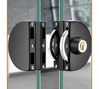 Qrity Cerradura para Puerta de Cristal, Cerradura de Seguridad Antirrobo de la Puerta de Cristal del Acero Inoxidable 10~12mm con Las Llaves Abra/Cierre el Uso Casero del Cuarto