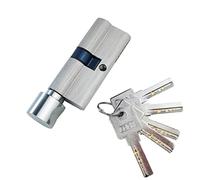 Qrity Cilindro de Cerradura, Cilindro Cerradura Botón 75mm, 37.5/37.5mm Cilindro de Alta Seguridad, Cerradura Antideslizante con 5 llaves, para la Mayoría de los Tipos de Puertas