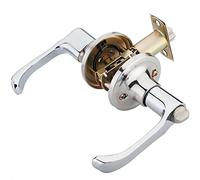 Qrity Pomo de puerta, con cerradura de puerta para entrada o paso, acero, Plateado, Entrance