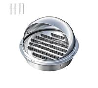 Qrity Rejilla de Ventilación Campana de Ventilación Redonda de Acero Inoxidable, Rejilla Ventilacion Extractor Campana, 70mm