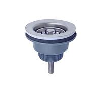 Qrity Residuos Cesta Colador, Valvula Fregadero T-73 -84 G1 1/2 Cesta Honda, Acero Inoxidable + ABS, Tornillos Longitud 70MM para Fregaderos de Granito, Mármol, Plástico y Cerámica