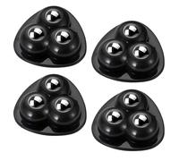 Qrity Ruedas Autoadhesivas Giratorias 360° - Pack de 4 Unidades - Capacidad de Carga 50 kg (Total por Juego) - Para Muebles Pequeños y Electrodomésticos