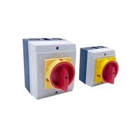 QRJAZHNTP 1 Interruptor aislador YMD11-25A 32A con candado, selector de desconexión de Encendido y Apagado, 3/4P, Caja Impermeable IP65