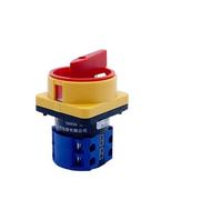 QRJAZHNTP Interruptor aislador 20A/25A, Dos Posiciones, 1/2/3 Polos, desconexión LW26GS, 48x48mm, 64x64mm, Selector de Leva Giratorio con candado(20A 2Pole 64mmPanel)